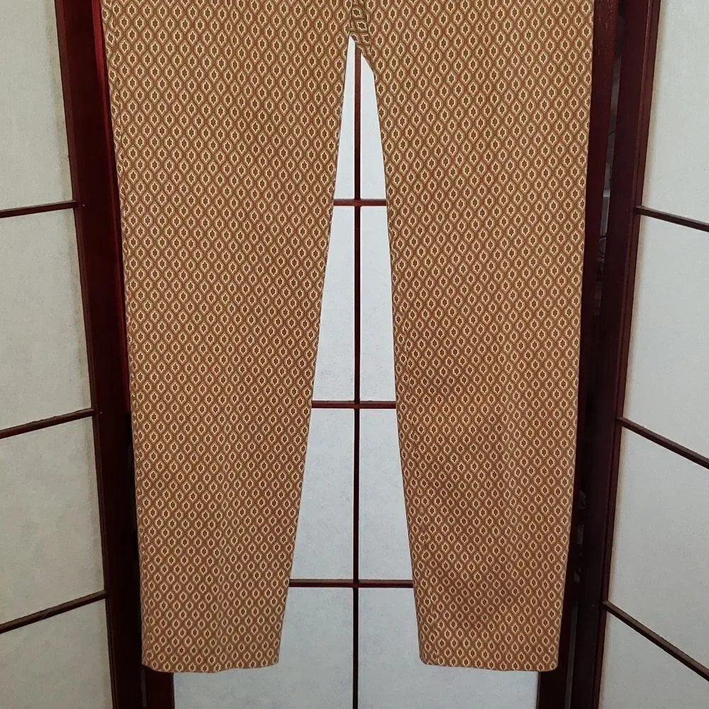 Adrienne Vittadini Brown/Tan Straight Leg Pants